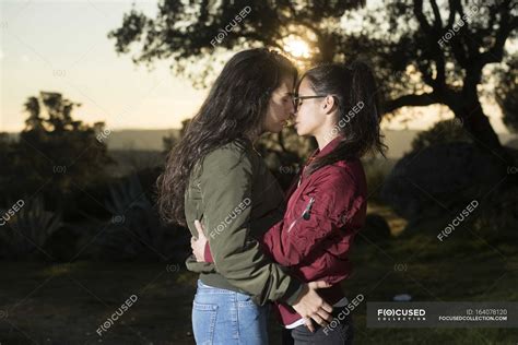 Royalty-free 4K, HD, and analog stock Neck Kissing. . Lesbians kissing sexy